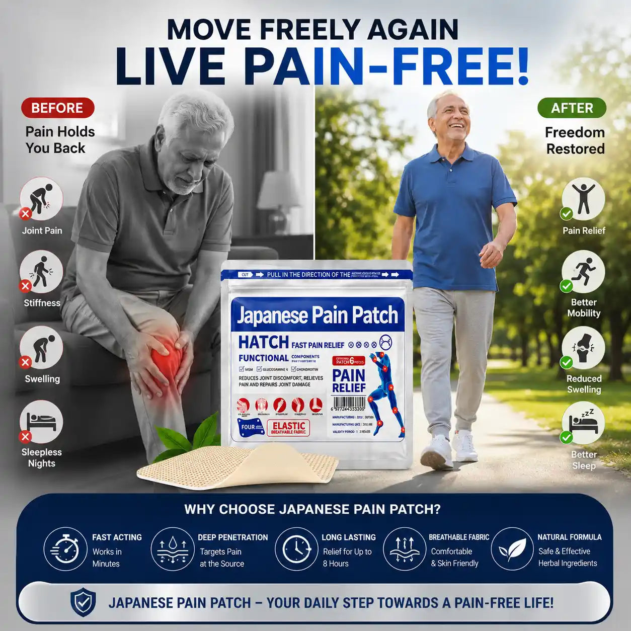 PREMIUM QUALITY JAPANESE PAIN RELIEF PATCHES