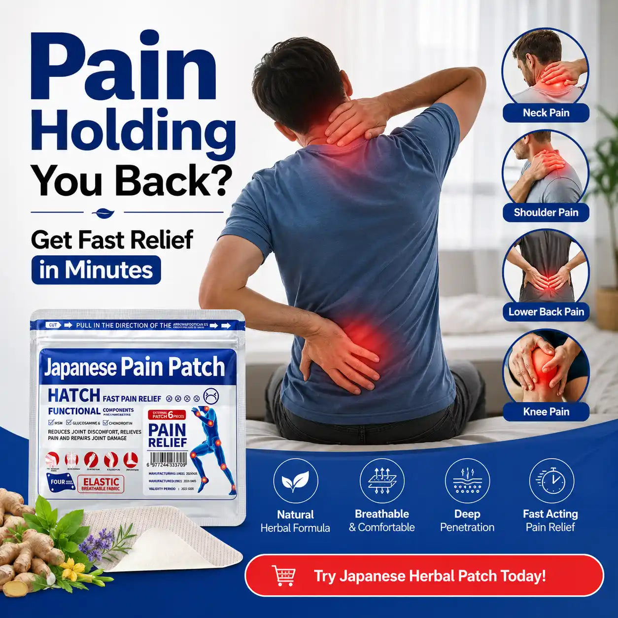 PREMIUM QUALITY JAPANESE PAIN RELIEF PATCHES