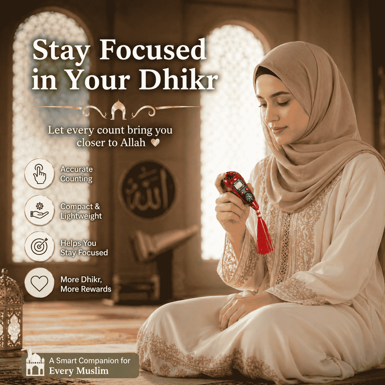 PREMIUM QUALITY DIGITAL TASBEEH COUNTER