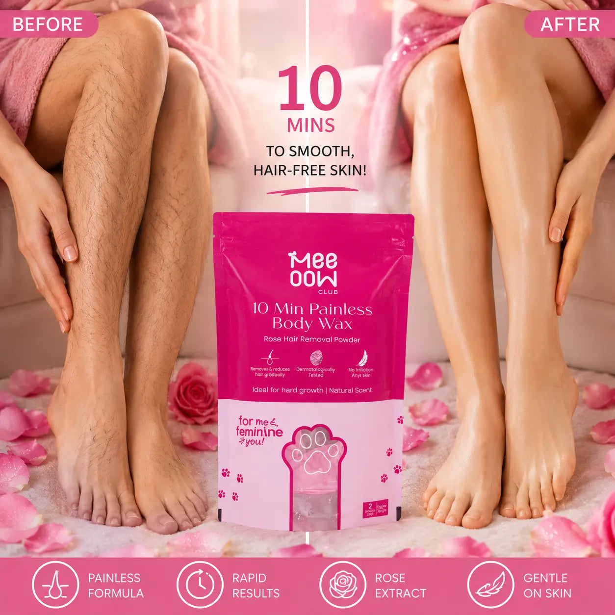 MEE OOW™ PREMIUM QUALITY PAINLESS HAIR REMOVAL POWDER